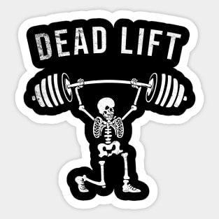 Dead Lift Skeleton Barbell Workout Gym Bodybuilding Unisex Sticker